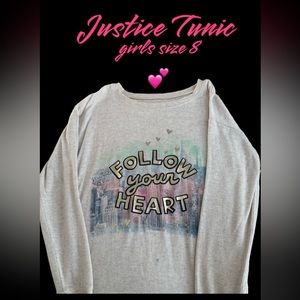 JUSTICE long sleeve tunic.